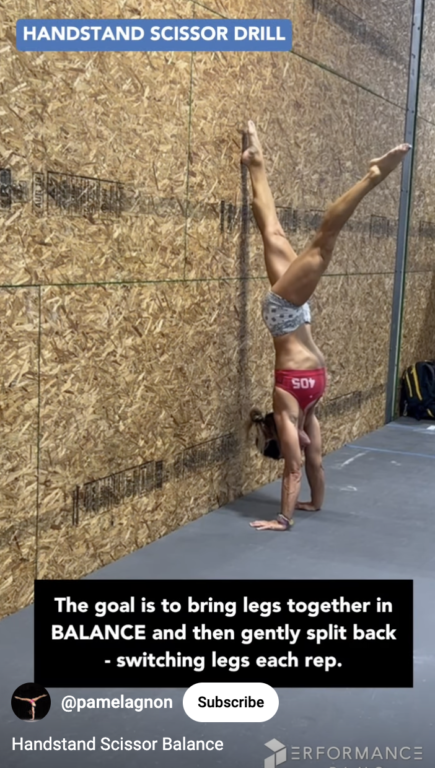 handstand scissor balance drill