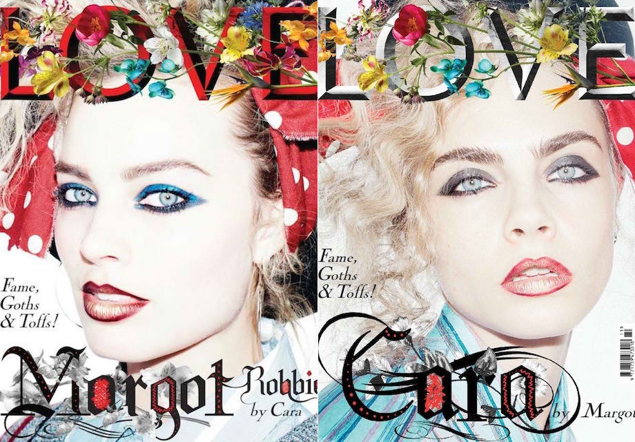 HARLEY QUINN AND ENCHANTRESS ON THE COVER OF LOVE MAGAZINE
