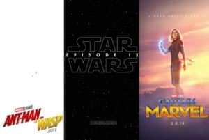 MARVEL AND DISNEY ANNOUNCES THEATRICAL RELEASE DATES THROUGH 2019 AND THE REMAINING OF 2018